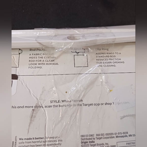 Threshold Cream Farrah Light Filtering Single Curtain Panel 54" x 84" OPEN BOX - Picture 7 of 8